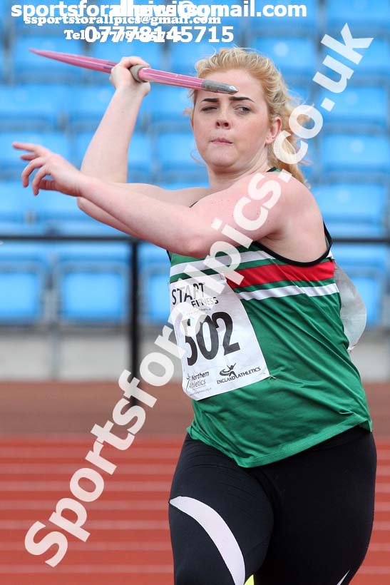Senior womens javelin, Northern Senior and Under-20s Champs., SportsCity, Manchester. Photo: David T. Hewitson/Sports for All Pics